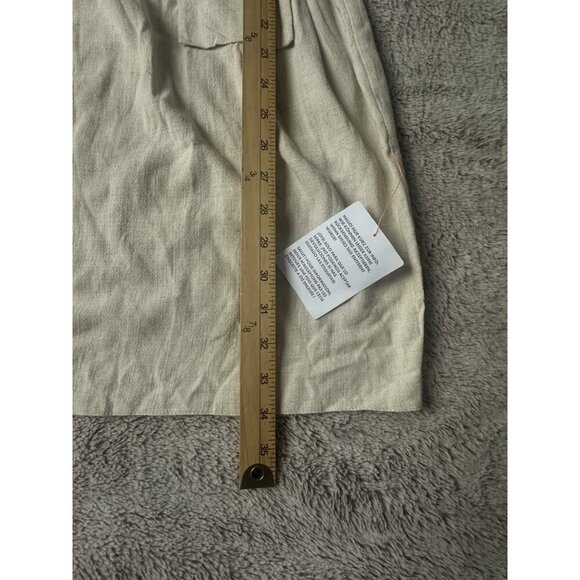 ASOS DESIGN Women’s linen sleeveless knot front mini NATURAL Size 8 New - Picture 8 of 13